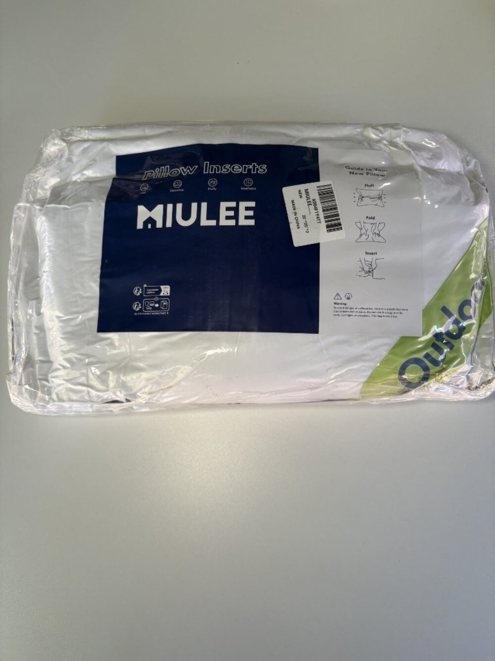 MIULEE Outdoor Pillow Inserts Set of 2 20x20 Waterproof Cushion Forms NWT